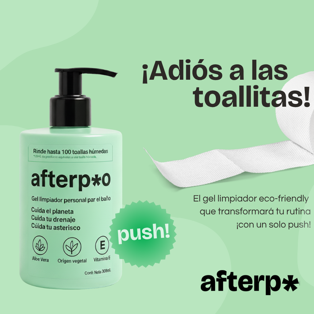 Afterpoo paquete de 2, Gel Limpiador Personal, Alternativa Ecológica a las Toallitas Húmedas