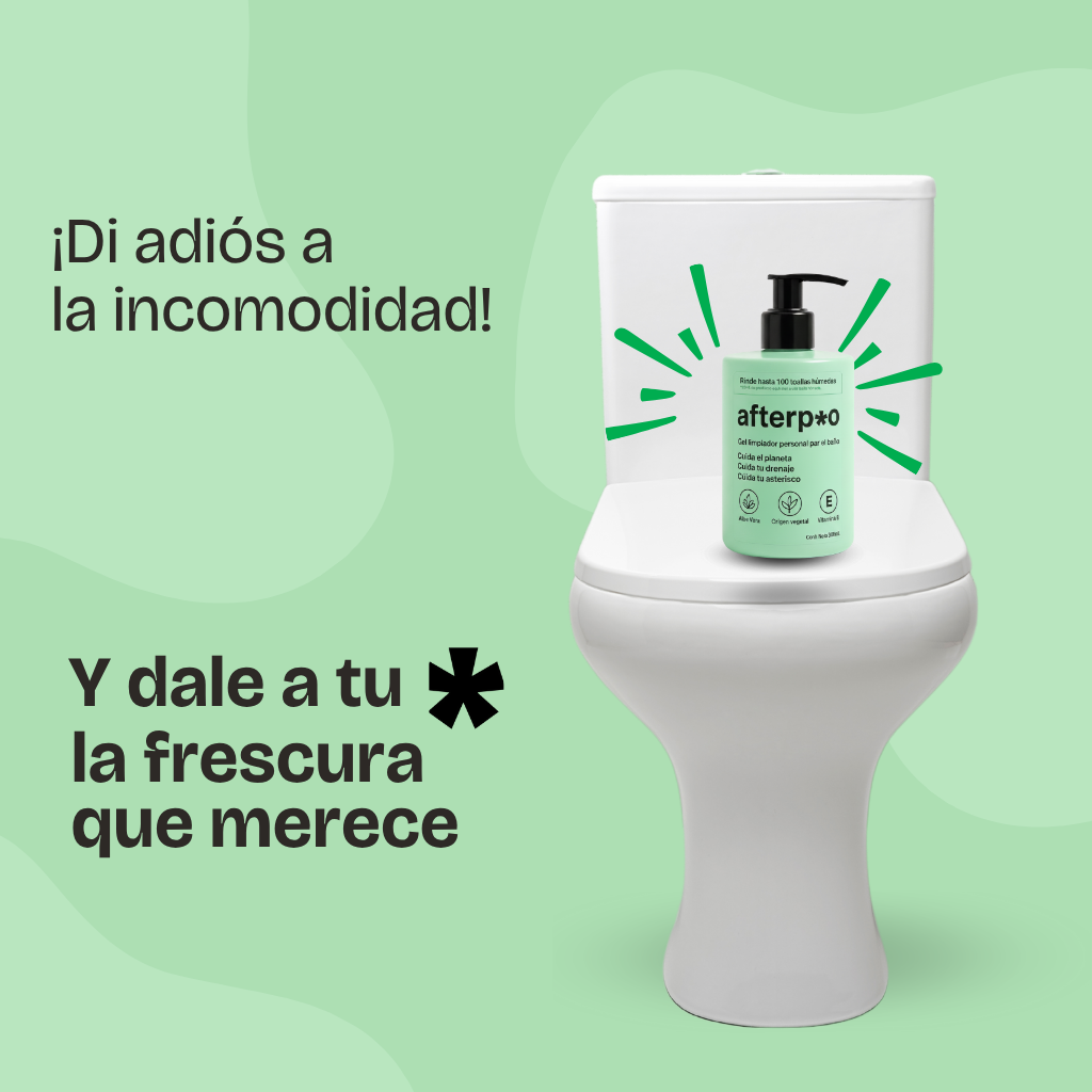 Afterpoo paquete de 2, Gel Limpiador Personal, Alternativa Ecológica a las Toallitas Húmedas